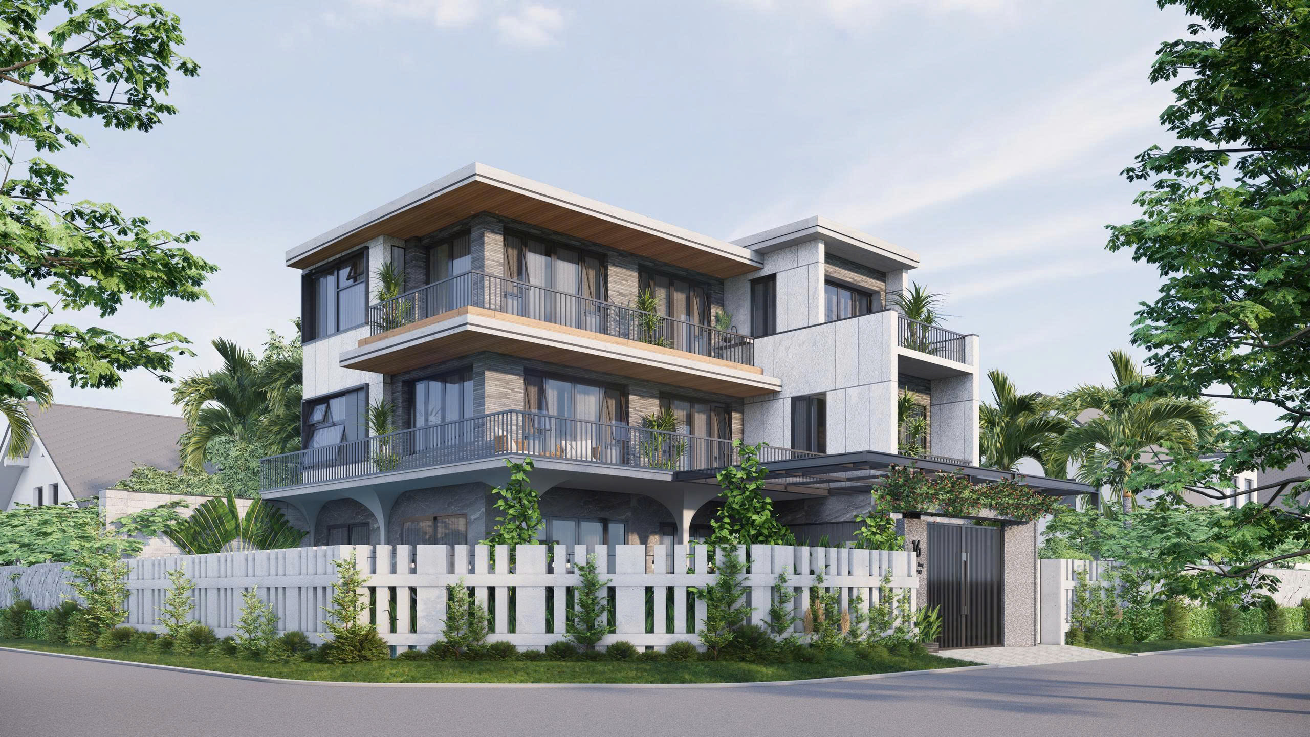 Nhà phố phong cách hiện đại