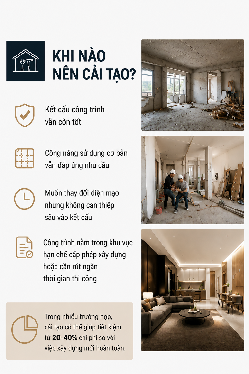 Khi nào nên cải tạo công trình?